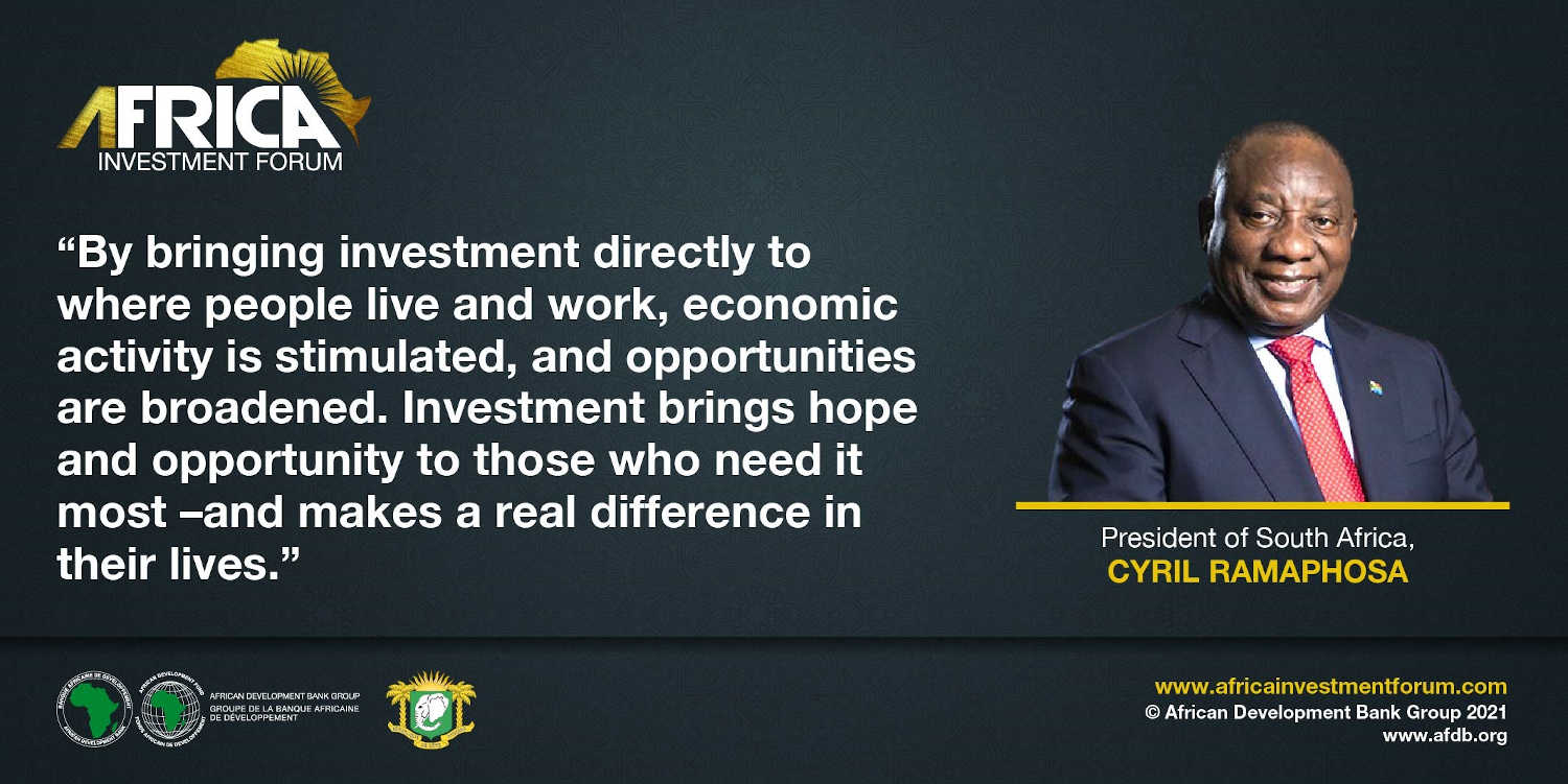 President Cyril Ramaphosa Africa Investment Forum